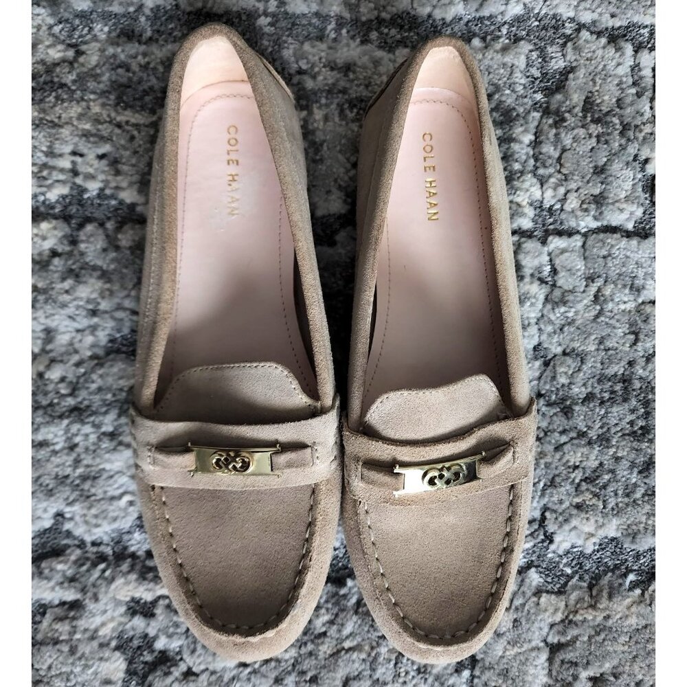 Cole Haan Women's Suede Leather Driving Moccasin Casual Classic Loafers Tan 9B - Picture 4 of 11